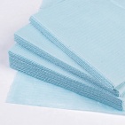 Салфетки ламинированные 33х45 см, 2-х слойные, рифленая бумага/полиэтилен, голубые, 500 шт в упак.