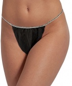 Трусики женские одноразовые для процедур, черные, в пакете, 100 шт