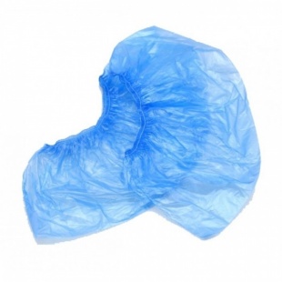 Бахилы одноразовые ПНД 40 микрон СИНИЙ, х2 рез. фото 1122