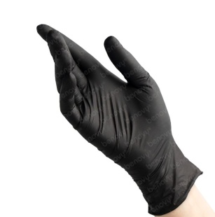 Перчатки нитрил+винил BENOVY, ЧЕРНЫЙ, L, 50 пар в уп. фото 1725