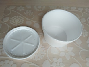 Термоконтейнер одноразовый 520 мл ПК500МПСВ (тарелка суповая в компл. с крышкой ПК115МПСВ) фото 1153