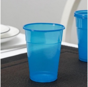 Стакан одноразовый СИНИЙ 200мл, 100шт в уп. фото 1219