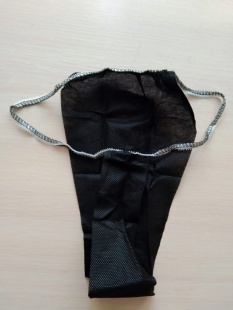 Трусики женские одноразовые для процедур, черные, в пакете, 100 шт фото 1365