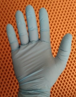 Перчатки нитриловые неопудр. смотровые н/с RAYSEN, голубые, XS, 50 пар в уп. фото 1609